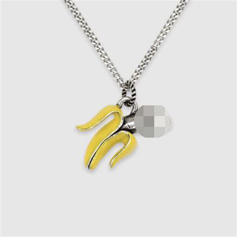 phallic banana necklace gucci|Harry Styles sports a phallic symbol necklace for his 2021 .